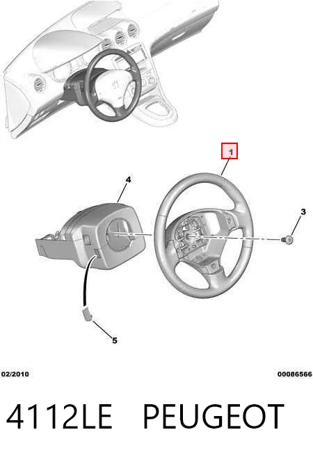 Рульове колесо на Peugeot 308 SW I 4E, 4H