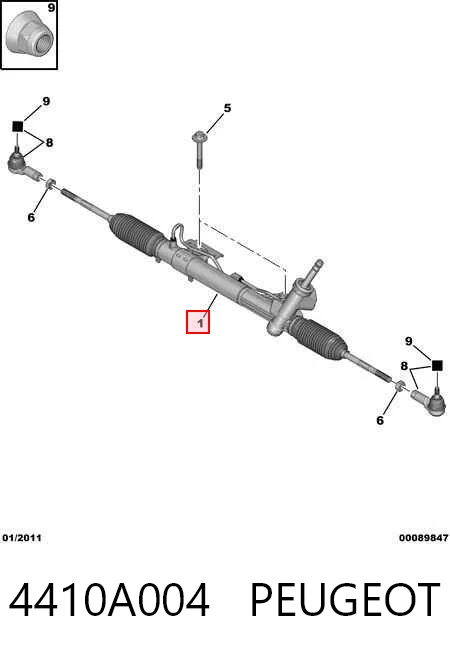 Купити Рульова рейка Citroen C-Crosser  EP