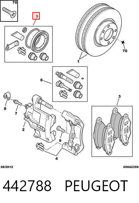 Ремкомплект суппорта гальмівного, переднього Subaru 5584084E00