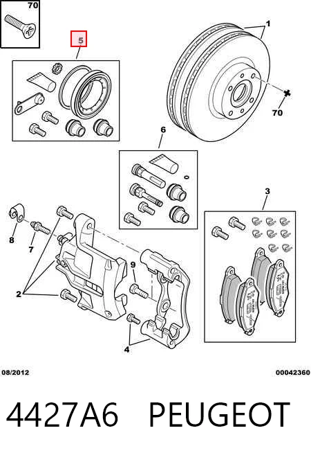 Ремкомплект переднього супорту 1048296 Ford