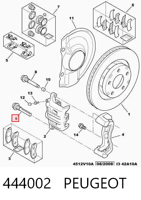 Купити 3S407003 AND Направляюча супорту переднього, нижня