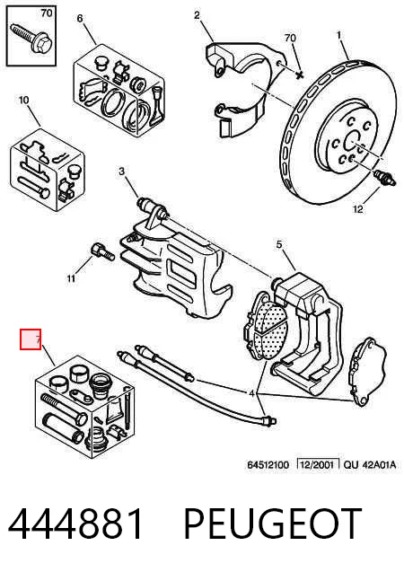 444881 Peugeot/Citroen Ремкомплект гальмівної системи