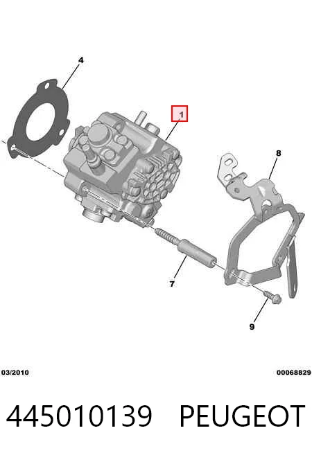 445010139 Peugeot/Citroen Насос паливний високого тиску (ПНВТ)