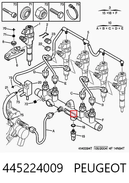 Рампа форсунок системи упорскування палива Bosch 445224009 ціна, від 4.22 USD