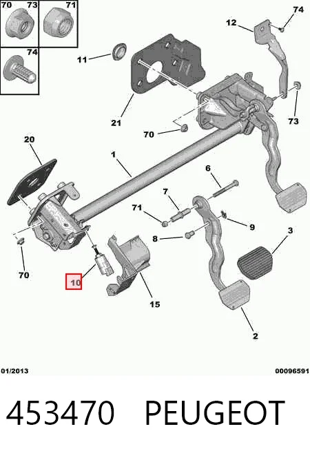 453470 Peugeot/Citroen Лягушка стоп-сигналу