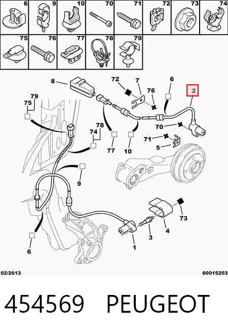 Датчик АБС (ABS) задній 96297255 Peugeot/Citroen
