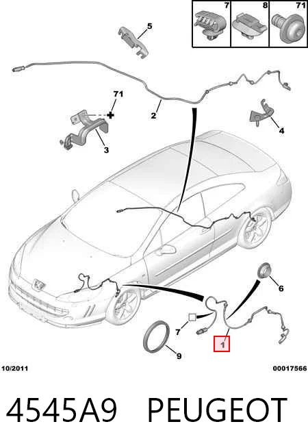 4545A9 Peugeot/Citroen Датчик АБС