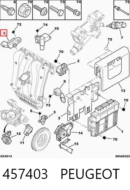 457403 Peugeot/Citroen Датчик наддува