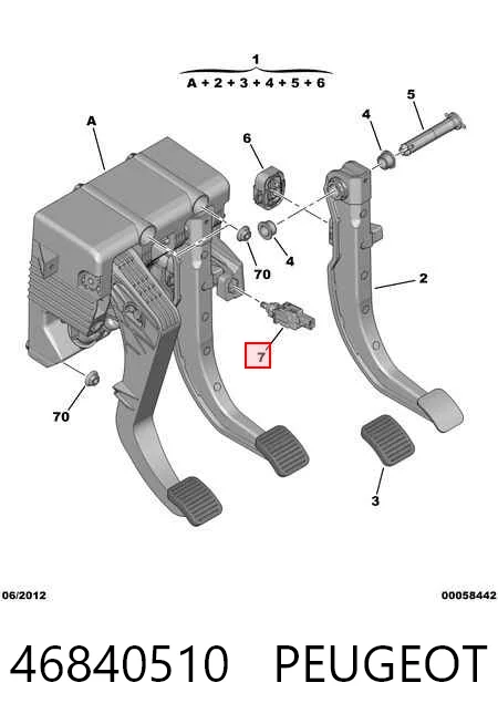 46840510 Peugeot/Citroen Лягушка стоп-сигналу