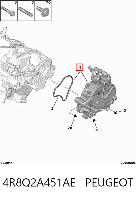 Купити 4R8Q2A451AF Ford Вакуумний насос