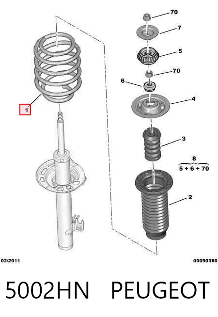 Пружина передня SP3456 Monroe