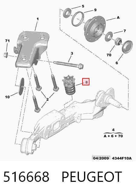 516668 Peugeot/Citroen Буфер заднього амортизатора