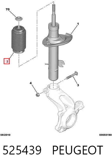 525439 Peugeot/Citroen Пильник стійки передньої