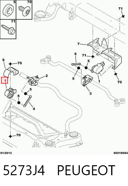 5273J4 Peugeot/Citroen Датчик рівня положення кузова, передній
