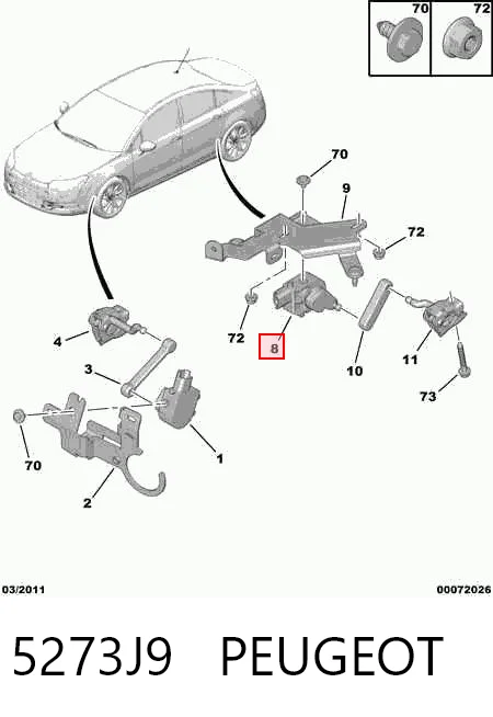5273J9 Peugeot/Citroen Регулятор положення кузова задньої підвіски