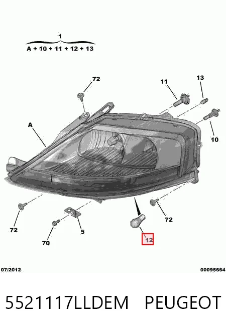  Фара ліва Citroen C3 1