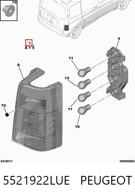 Ліхтар задній лівий Ekimpar B03014651