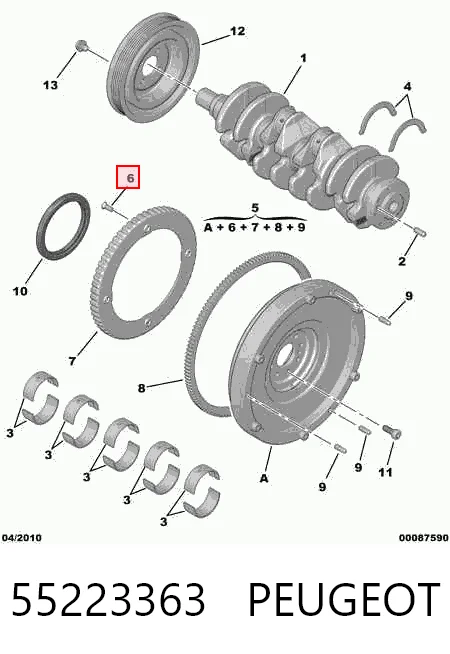 Купити 0616312 Opel Маховик із зубчастим ободом в зборі
