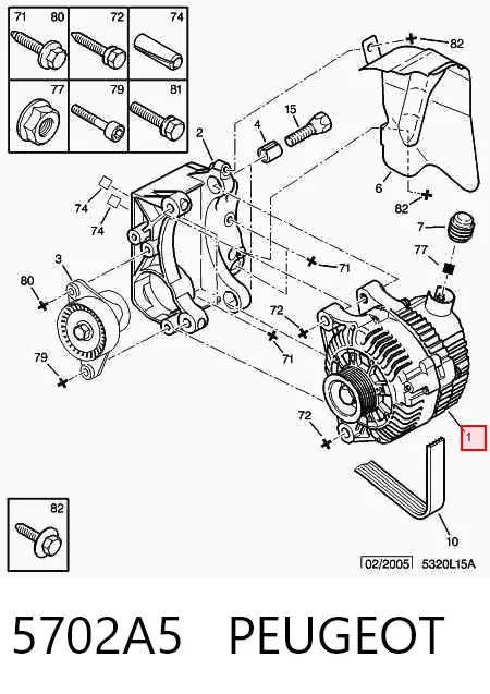 5702A5 Peugeot/Citroen Авто генератор