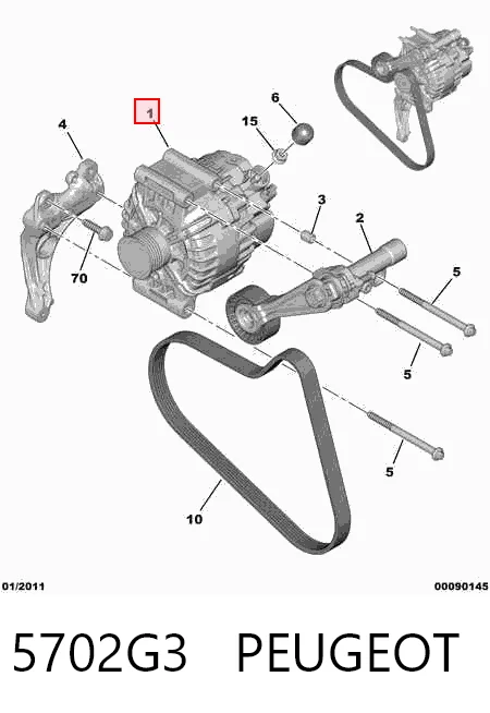 5702G3 Peugeot/Citroen Авто генератор