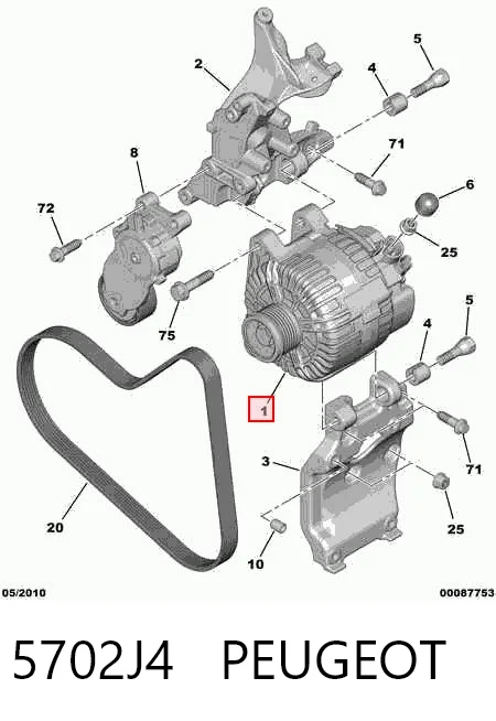 5702J4 Peugeot/Citroen Авто генератор