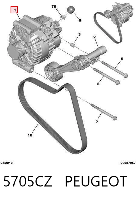 5705CZ Peugeot/Citroen Авто генератор