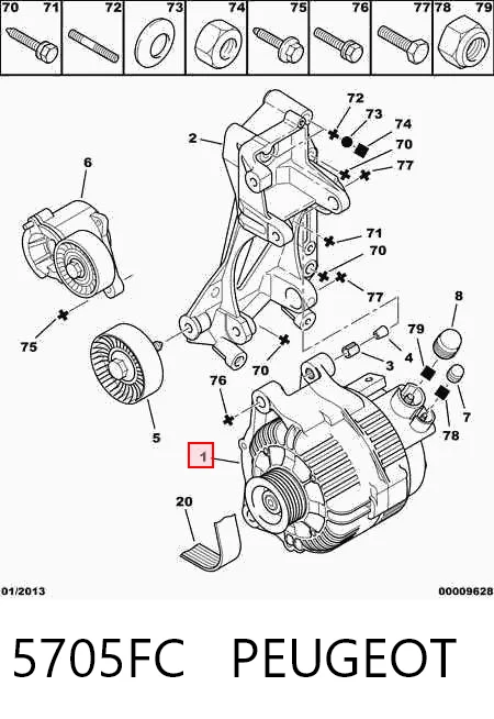 5705FC Peugeot/Citroen Авто генератор