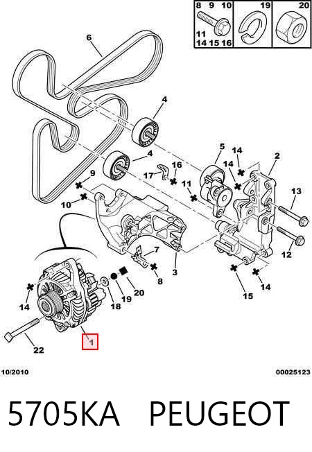 5705KA Peugeot/Citroen Авто генератор