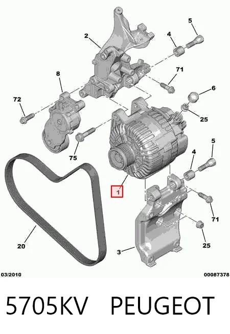 5705KV Peugeot/Citroen Авто генератор