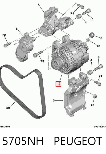 5705NH Peugeot/Citroen Авто генератор