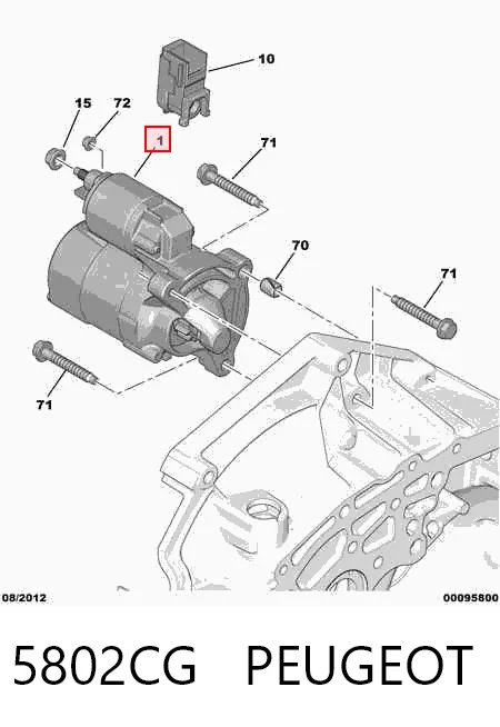 5802CG Peugeot/Citroen Стартер двигуна