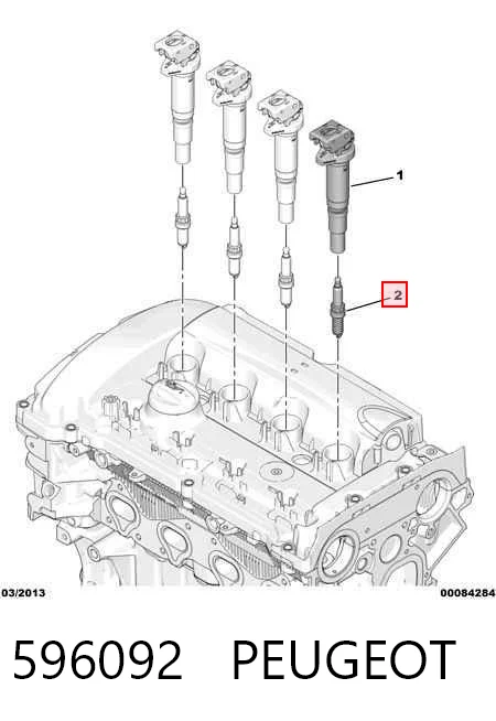 596092 Peugeot/Citroen Свіча запалювання