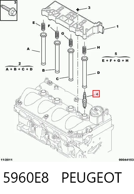 Свіча запалювання на Peugeot 406  8B