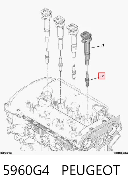 5960G4 Peugeot/Citroen Свіча запалювання