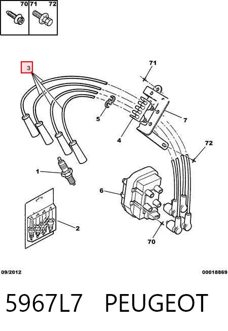 Дроти запалювання Citroen Berlingo фургон (M) (1996 - 2008) ціна, від 18.34 USD