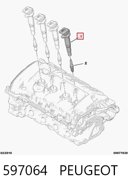 597064 Peugeot/Citroen Котушка запалювання