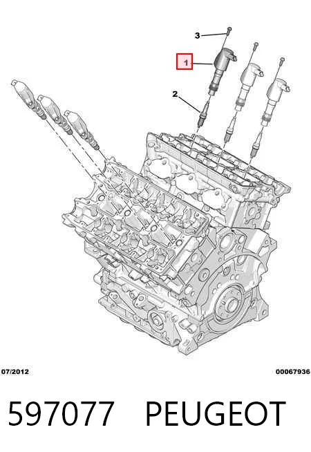 597077 Peugeot/Citroen Котушка запалювання