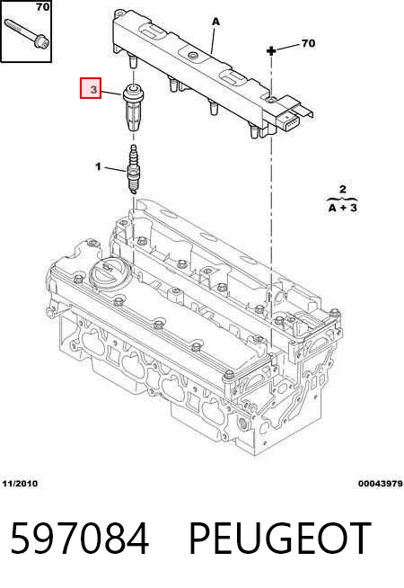 597084 Peugeot/Citroen Котушка запалювання