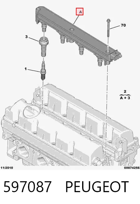 597087 Peugeot/Citroen Котушка запалювання