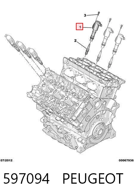 597094 Peugeot/Citroen Котушка запалювання