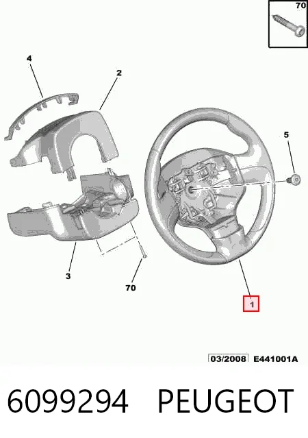 Рульове колесо Citroen C3 Picasso мінівен (SH) (2009 - 2026) ціна, від 65.12 USD