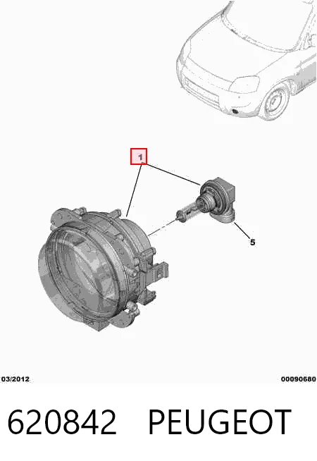 Протитуманки, ліваі, права на Citroen Berlingo  M