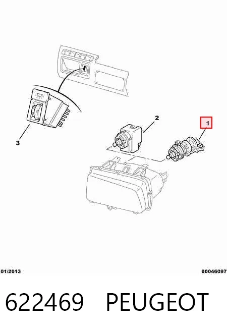 Двигун корректора фари на Peugeot 306  7A