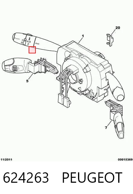 624263 Peugeot/Citroen Перемикач підрульовий