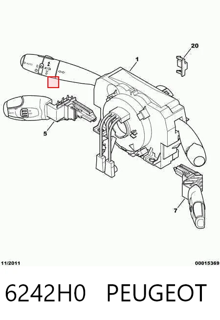 6242H0 Peugeot/Citroen Перемикач підрульовий