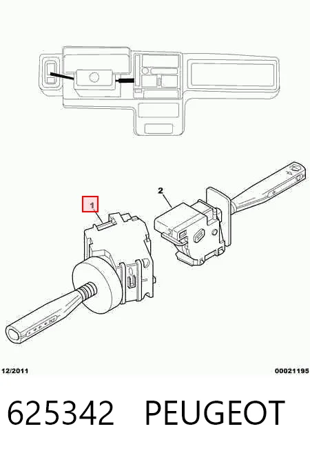 625342 Peugeot/Citroen Перемикач підрульовий, лівий