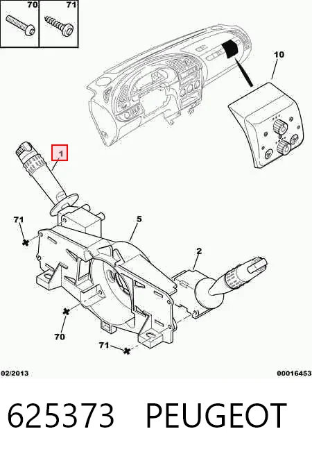 625373 Peugeot/Citroen Перемикач підрульовий, лівий