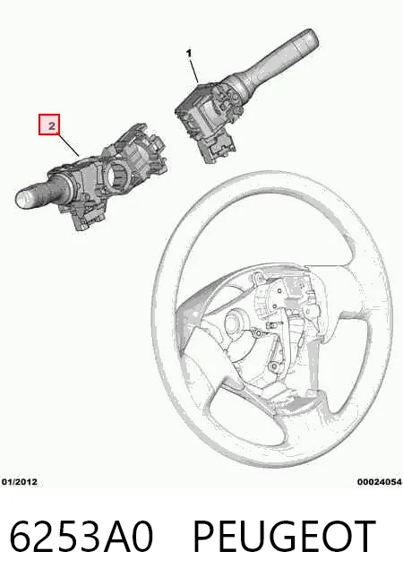 6253A0 Peugeot/Citroen Перемикач підрульовий, лівий