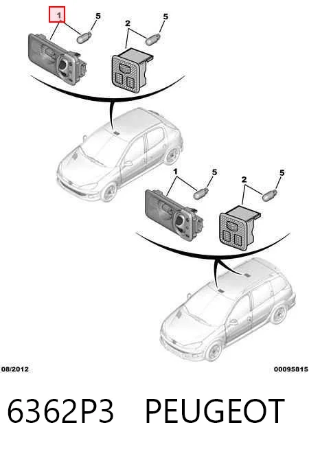 6362P3 Peugeot/Citroen Лампочка освітлення салону