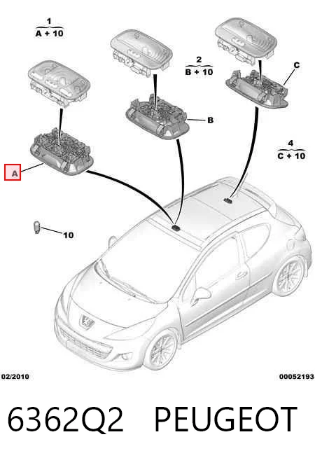 6362Q2 Peugeot/Citroen Лампочка освітлення салону